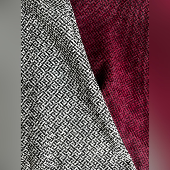 2 for 1 A-Line Wool Houndstooth Mini Skirts - Picture 3 of 6